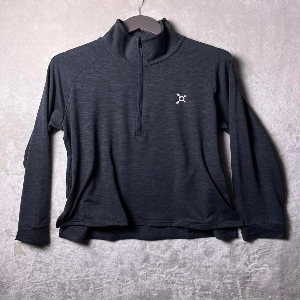 Marine Layer Performance Stretch Pullover Women's L Orange Theory Post Workout